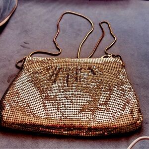 Vintage gold sequence clutch evening wear
